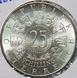 Austria 1962 25 Schilling UNC 192845 combine shipping