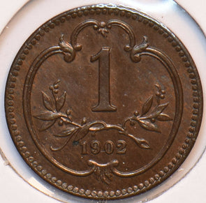 Austria 1902 Heller Eagle animal 193379 combine shipping