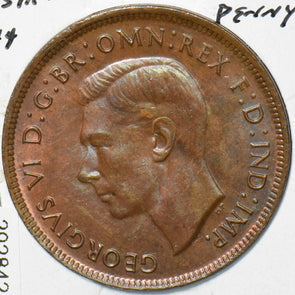Australia 1943 Georgivs VI Penny Kangaroo animal 292841 combine shipping