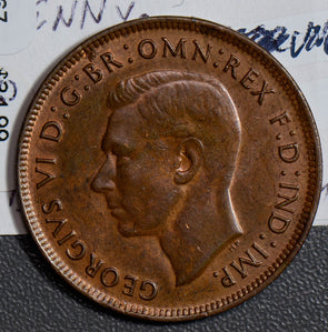 Australia 1944 Penny kangaroo animal UNC  AU0067 combine shipping