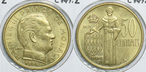 Monaco 1962 50 Centimes 241044 combine shipping