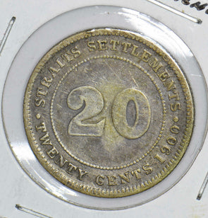 Straits Settlements 1900 Queen Victoria 20 Cents 291135 combine shipping
