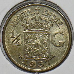 Netherlands East Indies 1937 1/4 Gulden Lion animal 195456 combine shipping