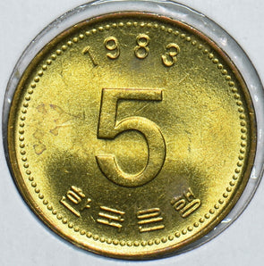 South Korea 1983 5 Won 198285 combine shipping