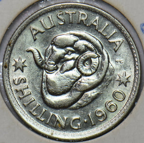 Australia 1960 Shilling Merino ram animal 902745 combine shipping