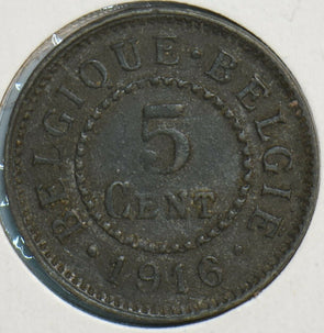 Belgium 1916 5 Centimes 903701 combine shipping