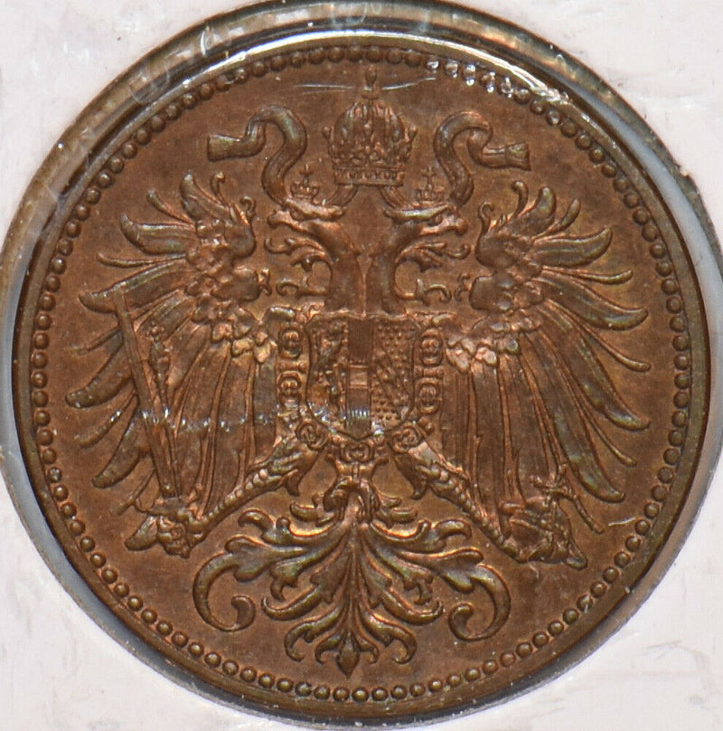 Austria 1912 2 Heller Eagle animal 194857 combine shipping