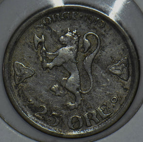 Norway 1919 25 Ore Lion animal 290841 combine shipping