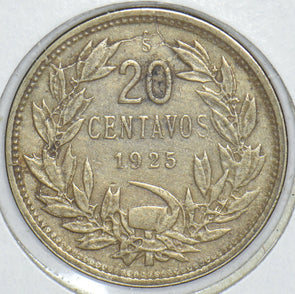 Chile 1925 20 Centavos Condor animal 291214 combine shipping