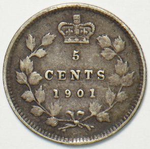 Canada 1901 5 Cents 150709 combine shipping