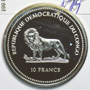 Congo 2003 10 Francs Lion animal Striped Skunk Democratic republic C0244 combine