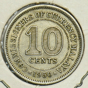 Malaya 1950 10 Cents 153343 combine shipping