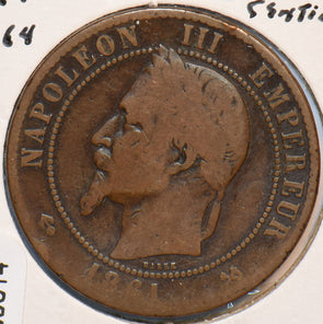 France 1864 K 10 Centimes Eagle animal 900614 combine shipping