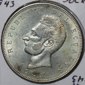 Ecuador 1943 M 5 Sucres 490654 combine shipping