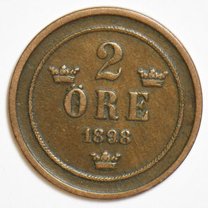 Sweden 1898 2 Ore 240634 combine shipping