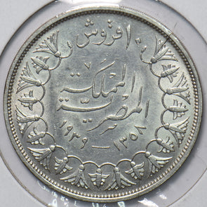 Egypt 1939 AH 1358 10 Piastres E0114 combine shipping