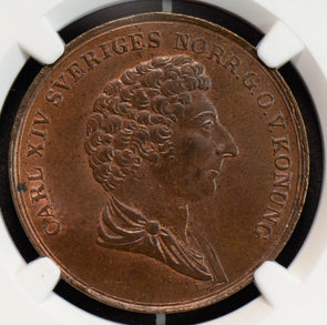 NG0622 Sweden 1836 2 Skilling NGC MS64BN rare in this grade combine shipping