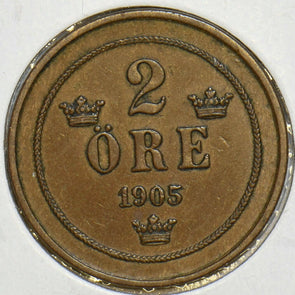 Sweden 1905 2 Ore 297938 combine shipping