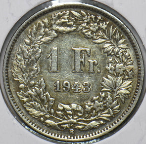 Switzerland 1943 Franc 193875 combine shipping