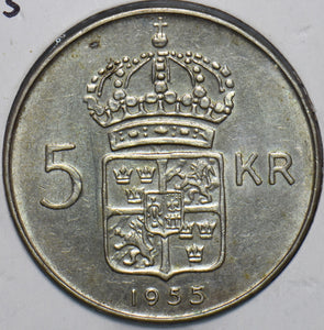 Sweden 1955 5 Krone 240111 combine shipping