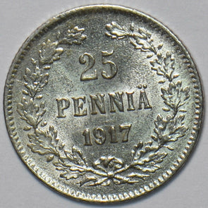Finland 1917 25 Pennia Eagle animal 294472 combine shipping