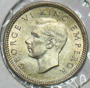 New Zealand 1943 3 Pence BU 297594 combine shipping