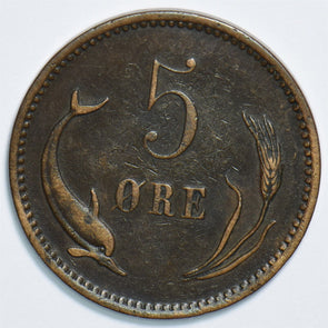 Denmark 1898 5 Ore Porpoise 198319 combine shipping