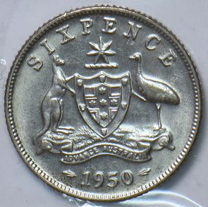 Australia 1950 6 Pence Kangaroo animal 193634 combine shipping
