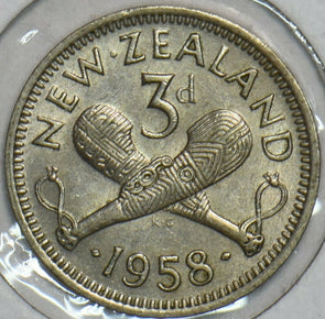 New Zealand 1958 3 Pence 903653 combine shipping