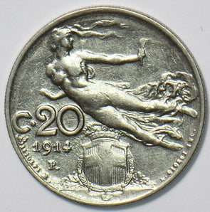 Italy 1914 R 20 Centesimi naked woman 295369 combine shipping