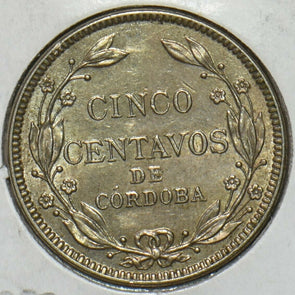 Nicaragua 1920 5 Centavos AU-UNC N0222 combine shipping