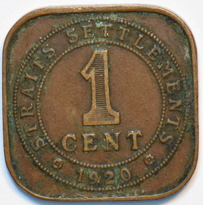 Straits Settlements 1920 Cent George V 902252 combine shipping