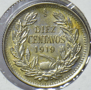 Chile 1919 10 Centavos Condor animal 291207 combine shipping