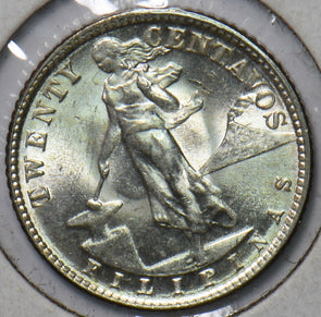 Philippines 1945 D 20 Centavos Eagle animal BU 490669 combine shipping