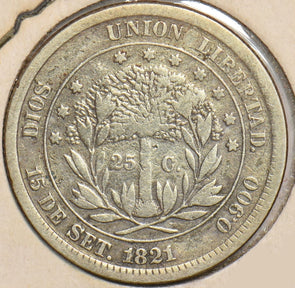 Honduras 1871 25 Centavos K-36, 176,711 Minted H0211 combine shipping