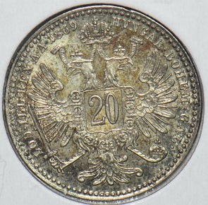 Austria 1869 20 Kreuzer Eagle animal 296112 combine shipping