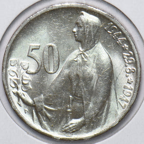 Czechoslovakia 1947 50 Korun Lion animal 240073 combine shipping