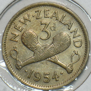 New Zealand 1954 3 Pence 152376 combine shipping