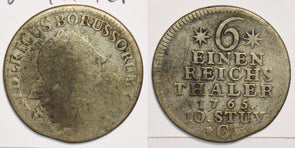 German States 1765 1/6 Thaler Prussia 199093 combine shipping