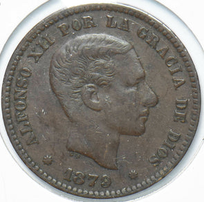 Spain 1879 5 Centimos Lion animal 150532 combine shipping