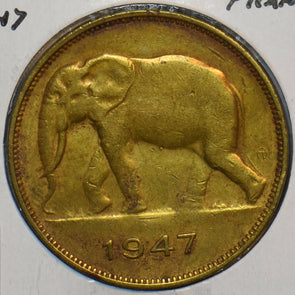 Belgium 1947 Congo 5 Francs Elephant animal 297387 combine shipping