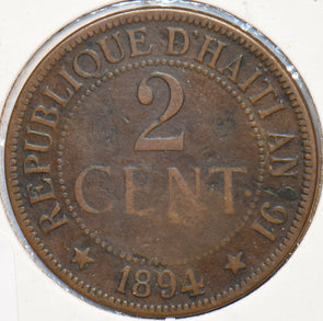 Haiti 1894 2 Centimes 151275 combine shipping