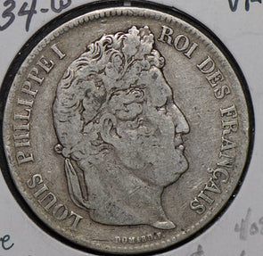 France 1834 5 Francs  290623 combine shipping