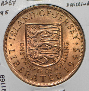 Jersey 1945 1/12 Shilling  191169 combine shipping