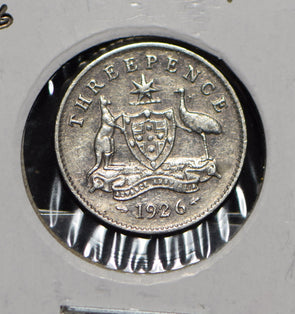 Australia 1926 3 Pence Kangaroo animal Moorhen  191239 combine shipping