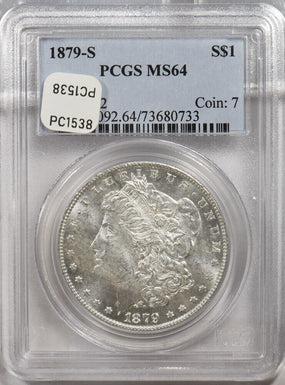 1879-s Morgan Dollar Silver Morgan dollar PCGS MS64 PC1538