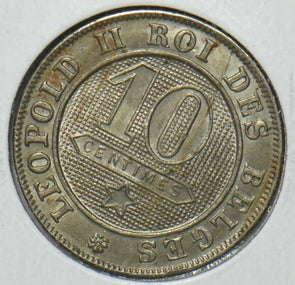 Belgium 1898 10 Centimes Lion animal 296919 combine shipping
