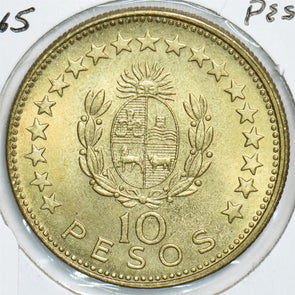 Uruguay 1965 10 Pesos 240992 combine shipping