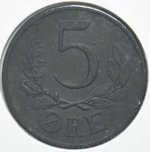 Denmark 1943 5 Ore 192508 combine shipping