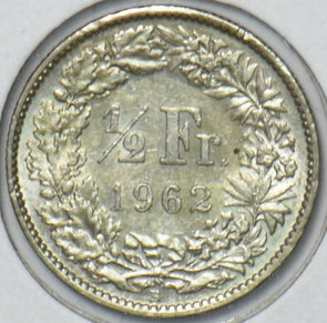 Switzerland 1962 1/2 Franc 151088 combine shipping
